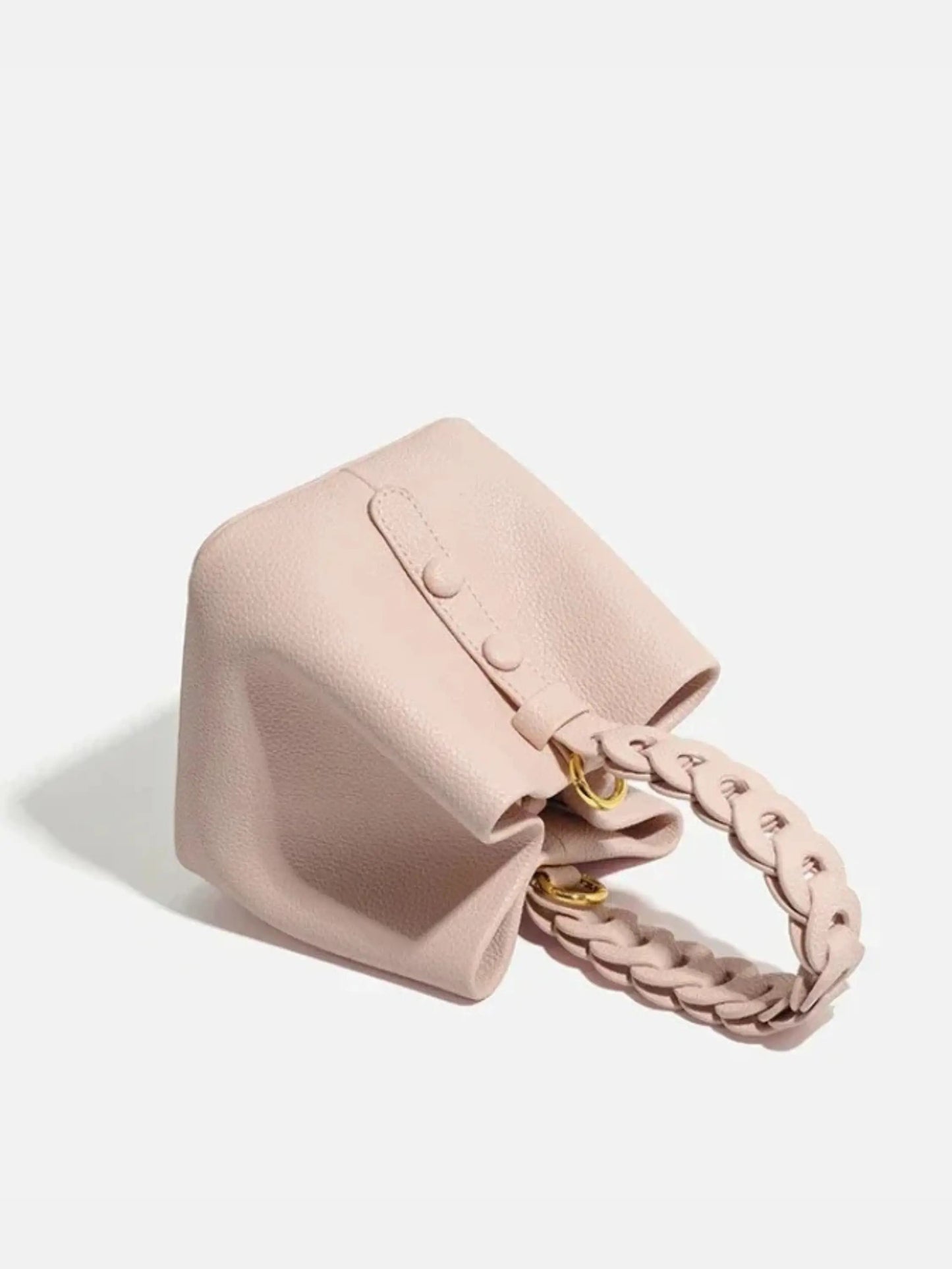 Elegante Damenhandtasche Geflochtener Henkel Strukturiert