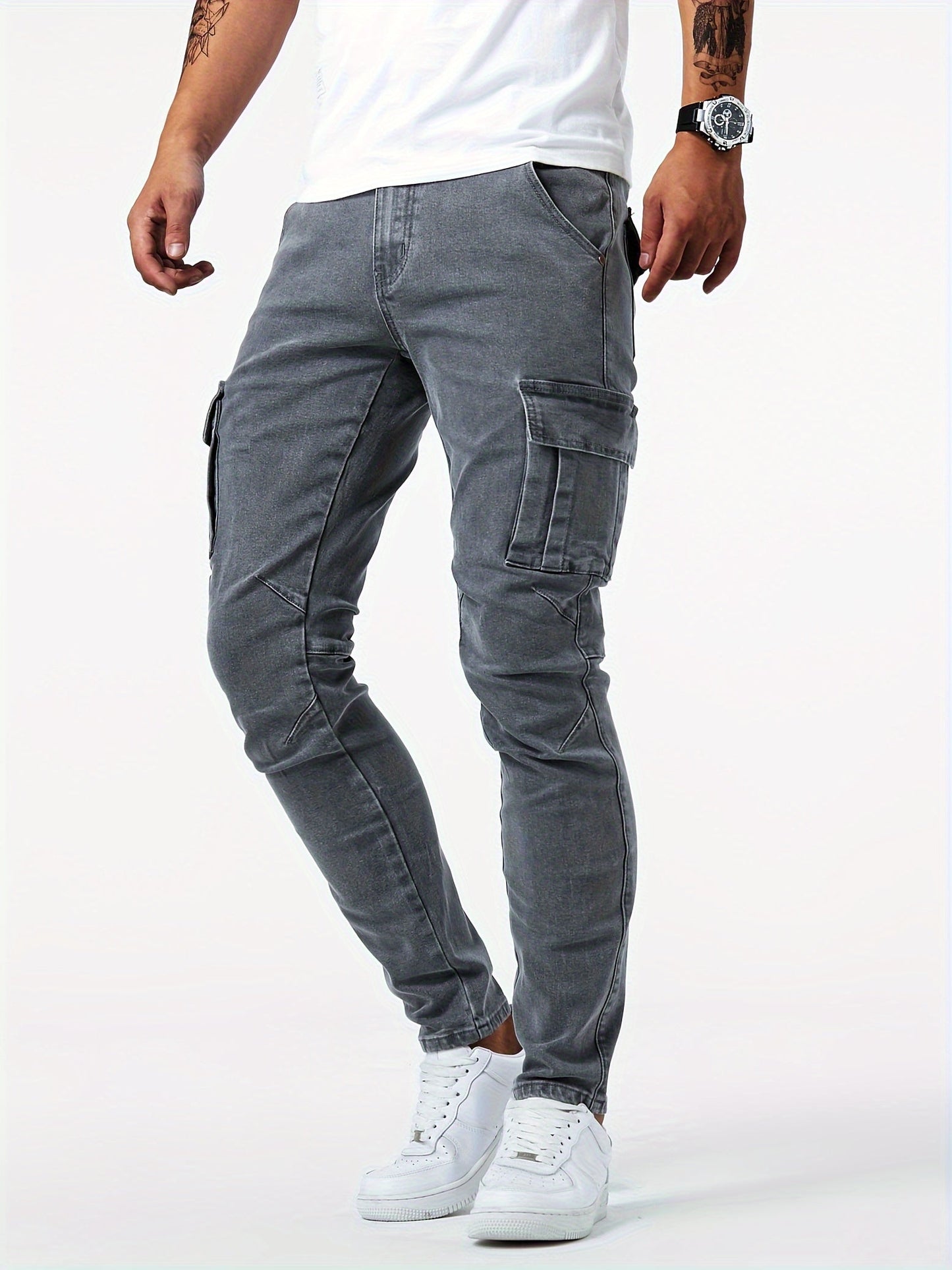 Herren Cargo Hose Stretch Elastisch Bequem