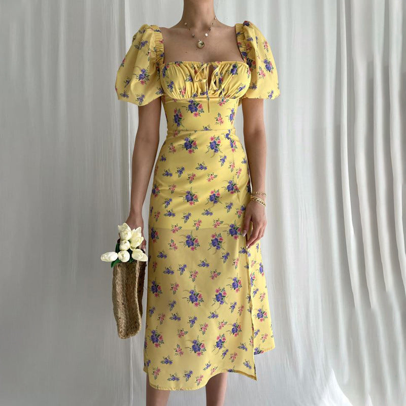 BerlinGlamour bedrucktes Kleid mit offener Schulter