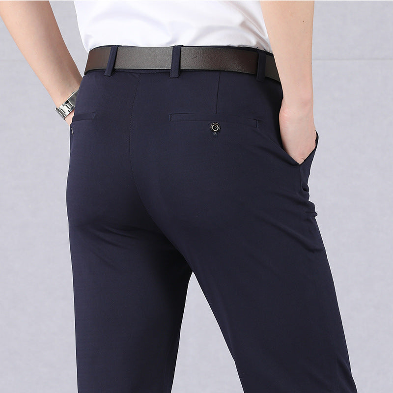 Herren-Hose Elegant Business-Anzug-Hose Schwarz