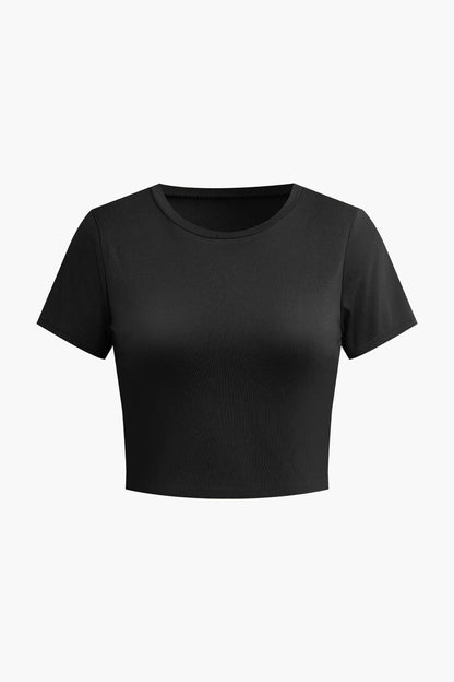 Elegantes Frauen Zweiteiler Set Crop Top Palazzo Hose