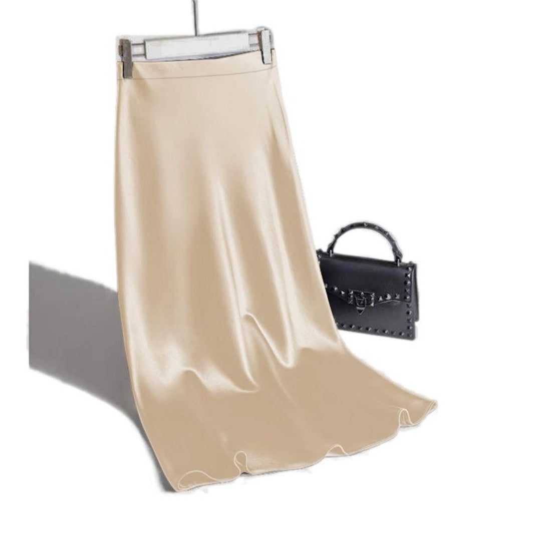 A-line Satin Skirt by BerlinGlamour