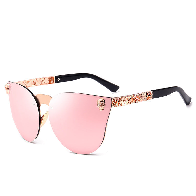 Skull Sonnenbrille Metall Schwarz Edel
