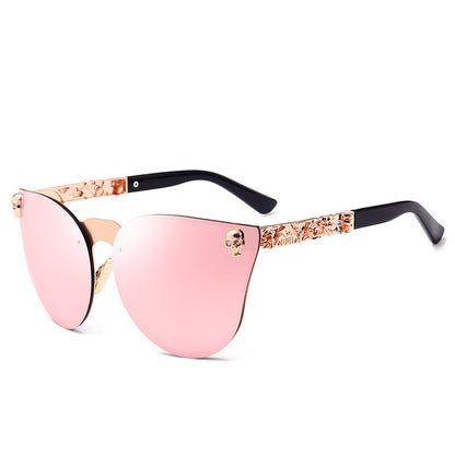 Skull Sonnenbrille Metall Schwarz Edel