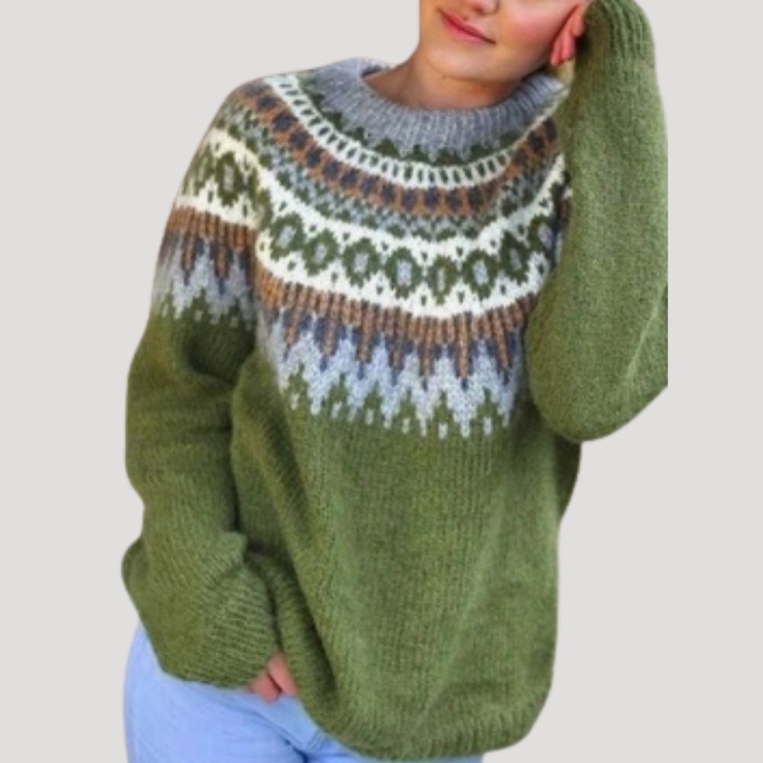 Damen Strickpullover Frühjahr Gemustert Modern