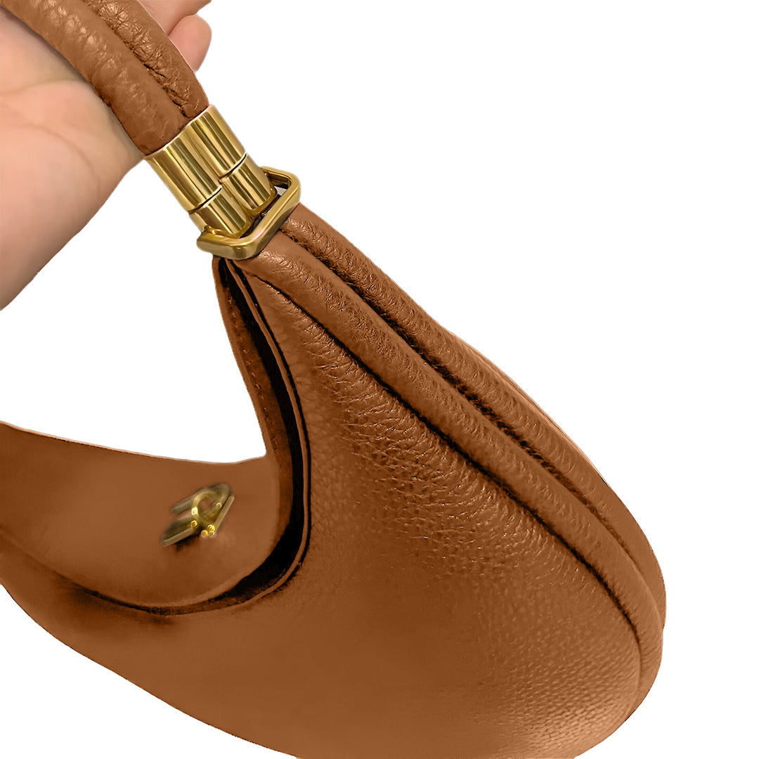 Leder Damenhandtasche Klein Drehverschluss Echtleder