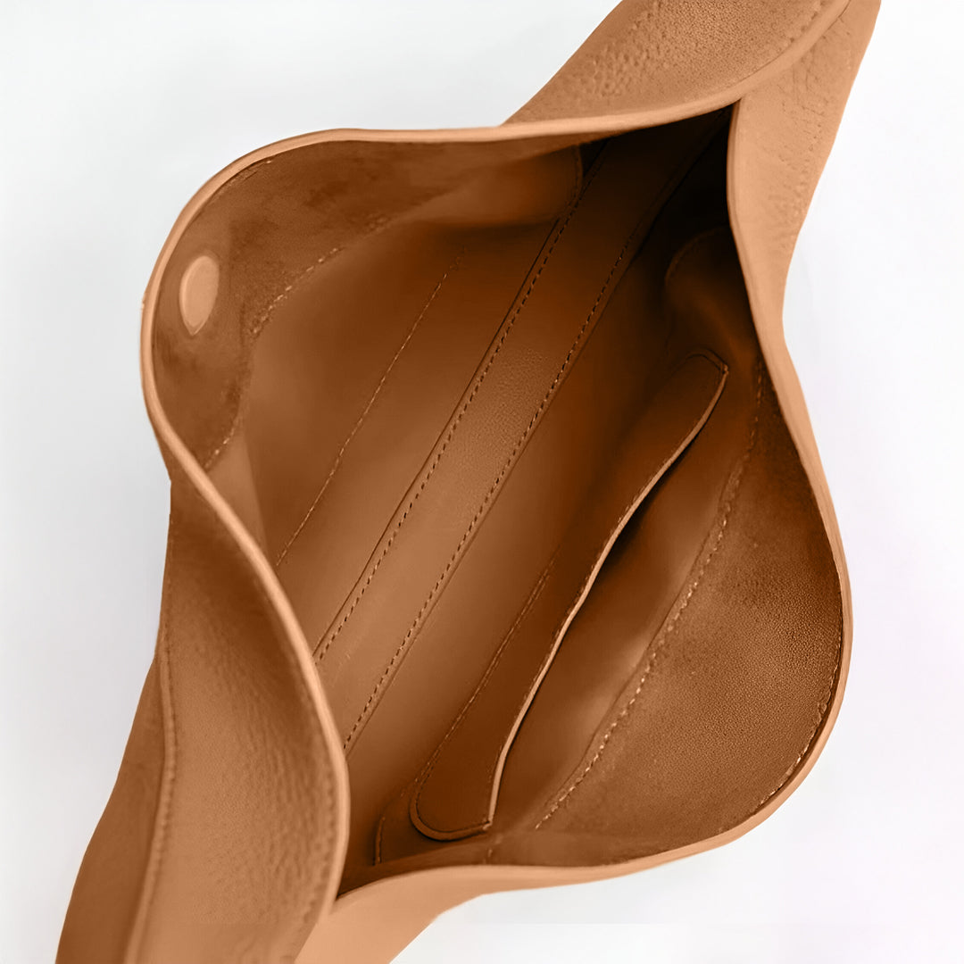 Leder Damenhandtasche Klein Drehverschluss Echtleder