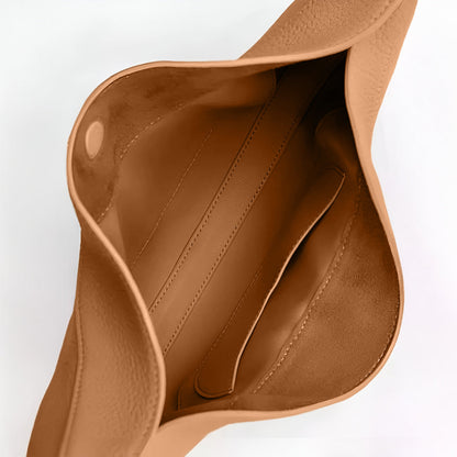 Leder Damenhandtasche Klein Drehverschluss Echtleder