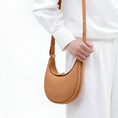 Leder Damenhandtasche Klein Drehverschluss Echtleder