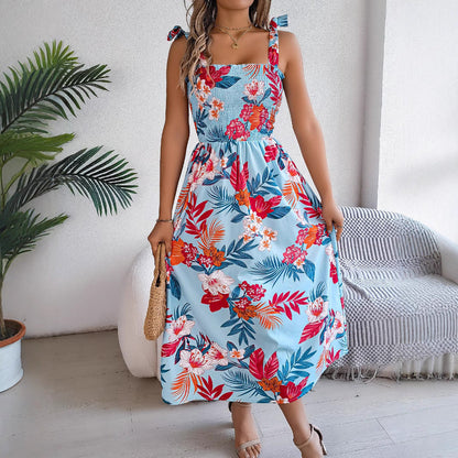 Damen Trägerkleid mit Blumenmuster von BerlinGlamour