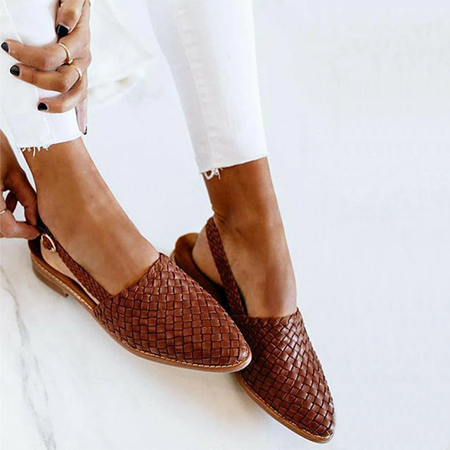 Braune Geflochtene Espadrille Schuhe Sommer Mode - BerlinGlamour
