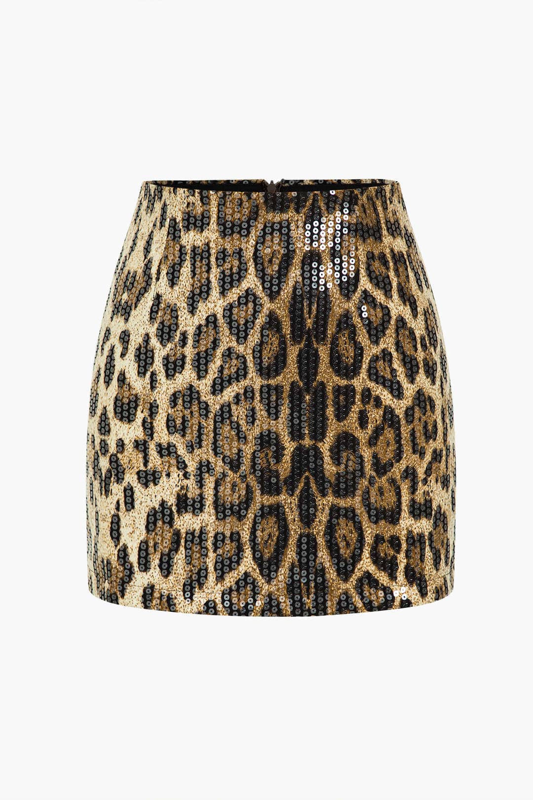 Glamouröser Minirock Pailletten Leopard-Print Damenrock - BerlinGlamour