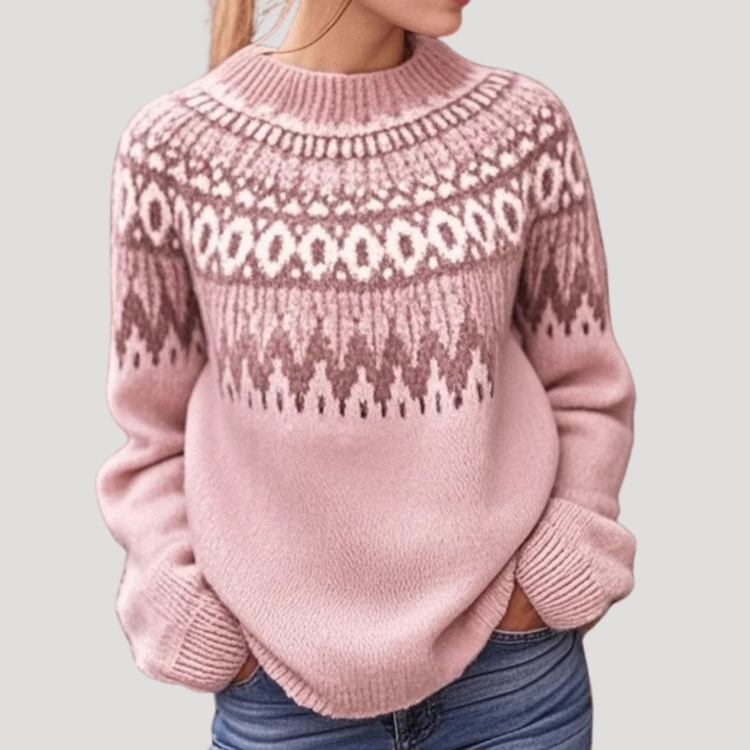Damen Strickpullover Frühjahr Gemustert Modern