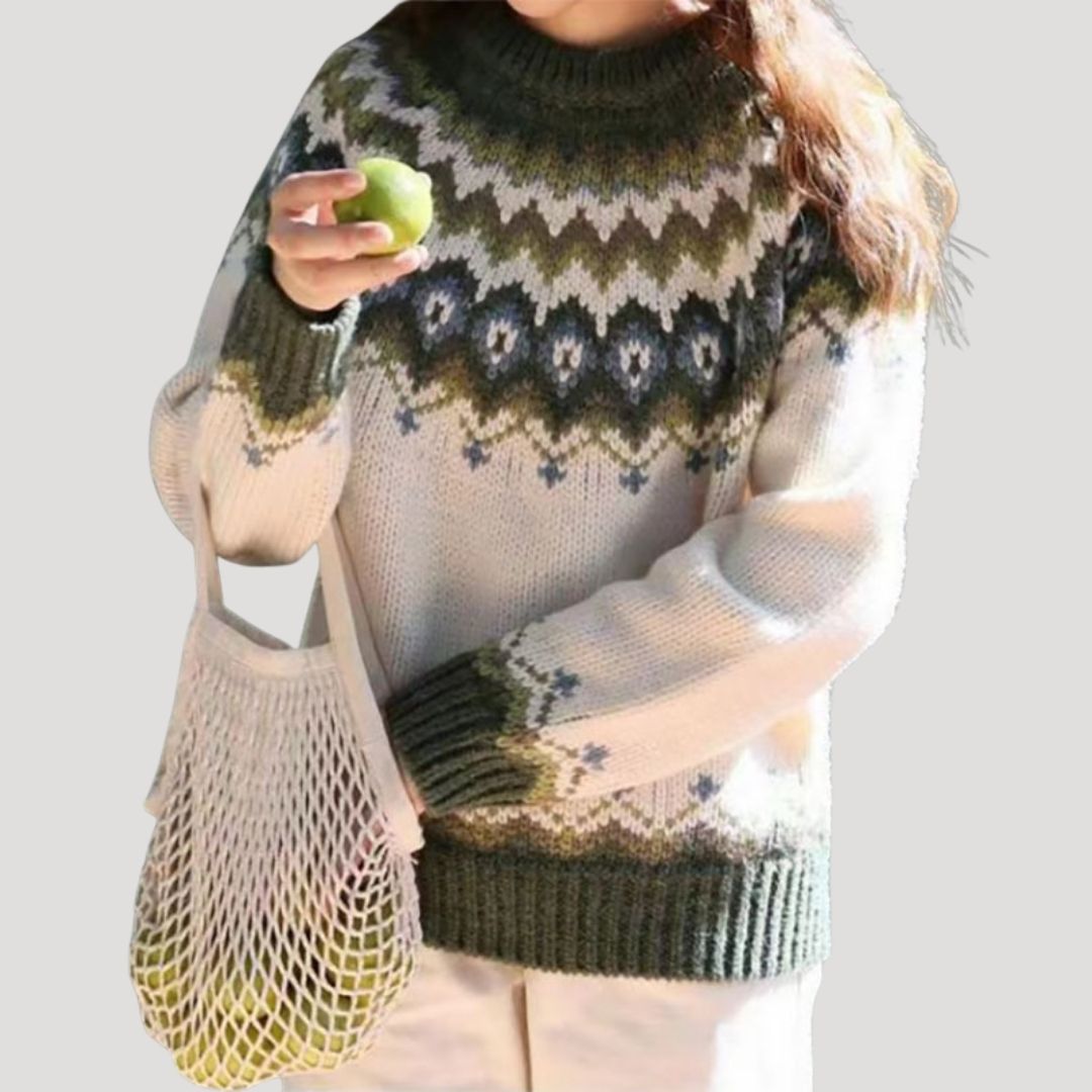Damen Strickpullover Frühjahr Gemustert Modern