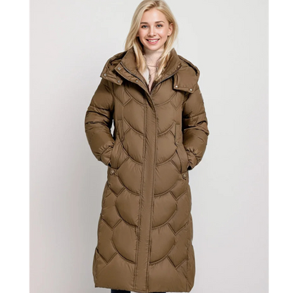 Langer Daunenmantel Steppjacke Winterwarm