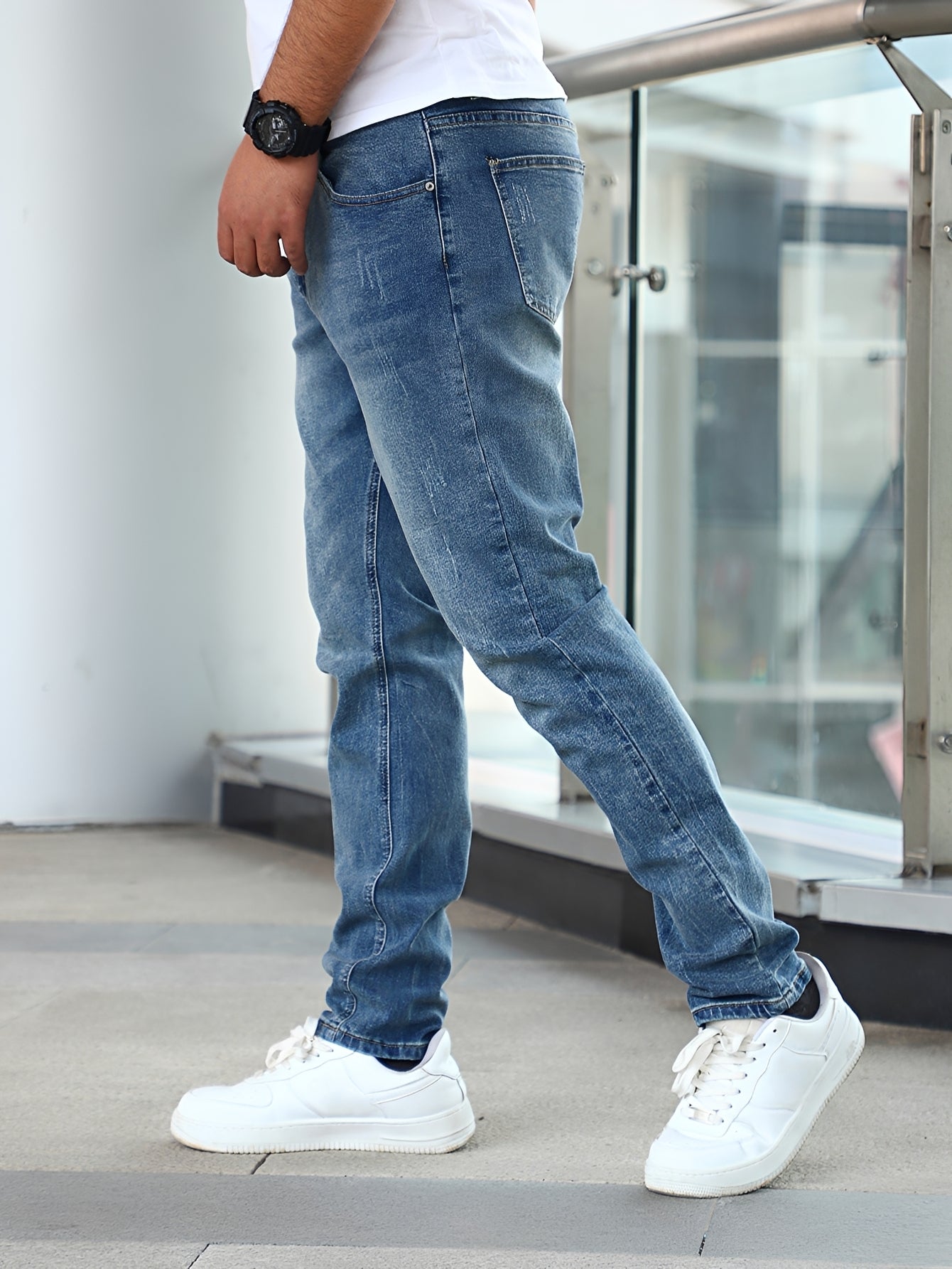 Dehnbare Skinny Jeans Herren Stretch