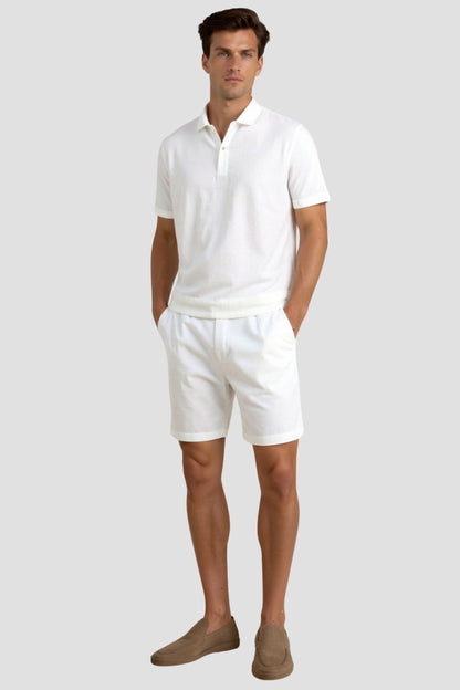 Beige Herren Shorts Komfort Kordelzug Minimalistisch