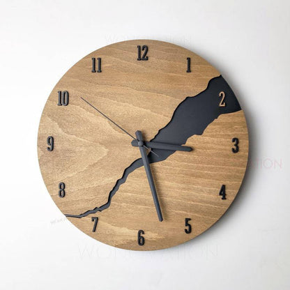 Elegante Holzwanduhr Zeitlos Modern Design - BerlinGlamour