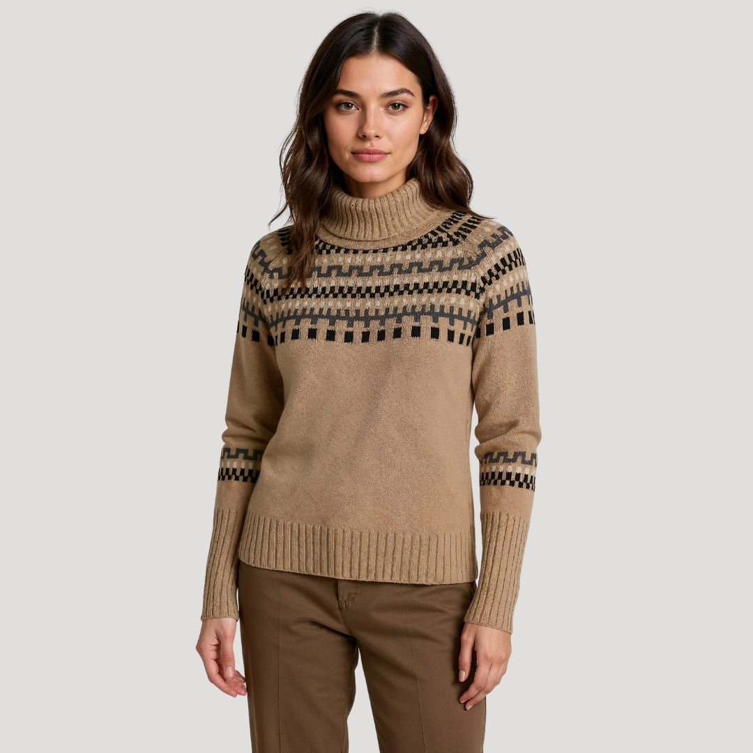 Damen Strickpullover Rollkragen Frühlingsfarben Modern - BerlinGlamour