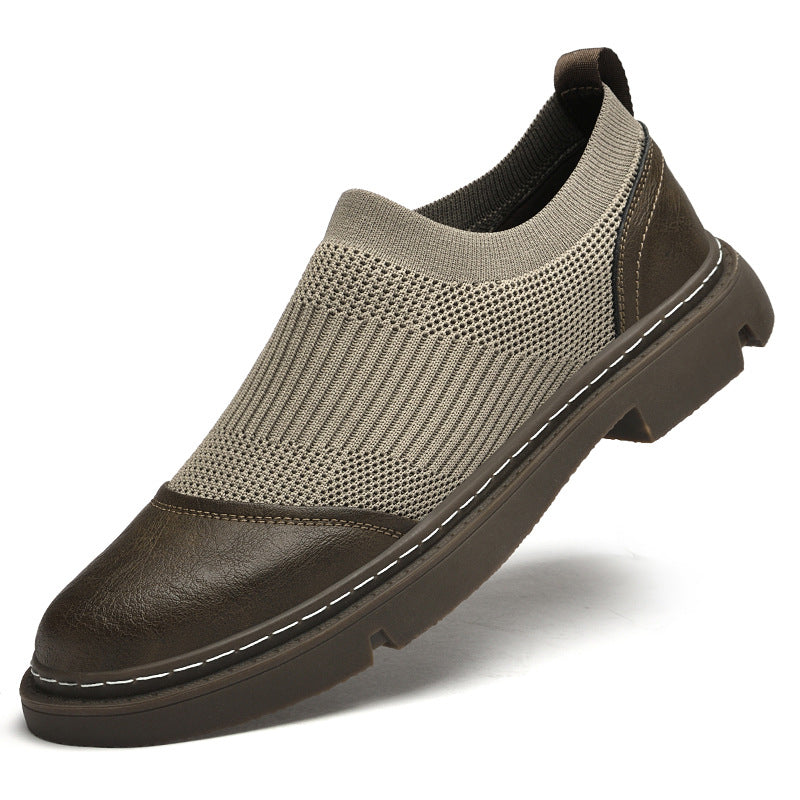 Herren Low-Top Schuhe Elegant Schwarz Lederschuhe