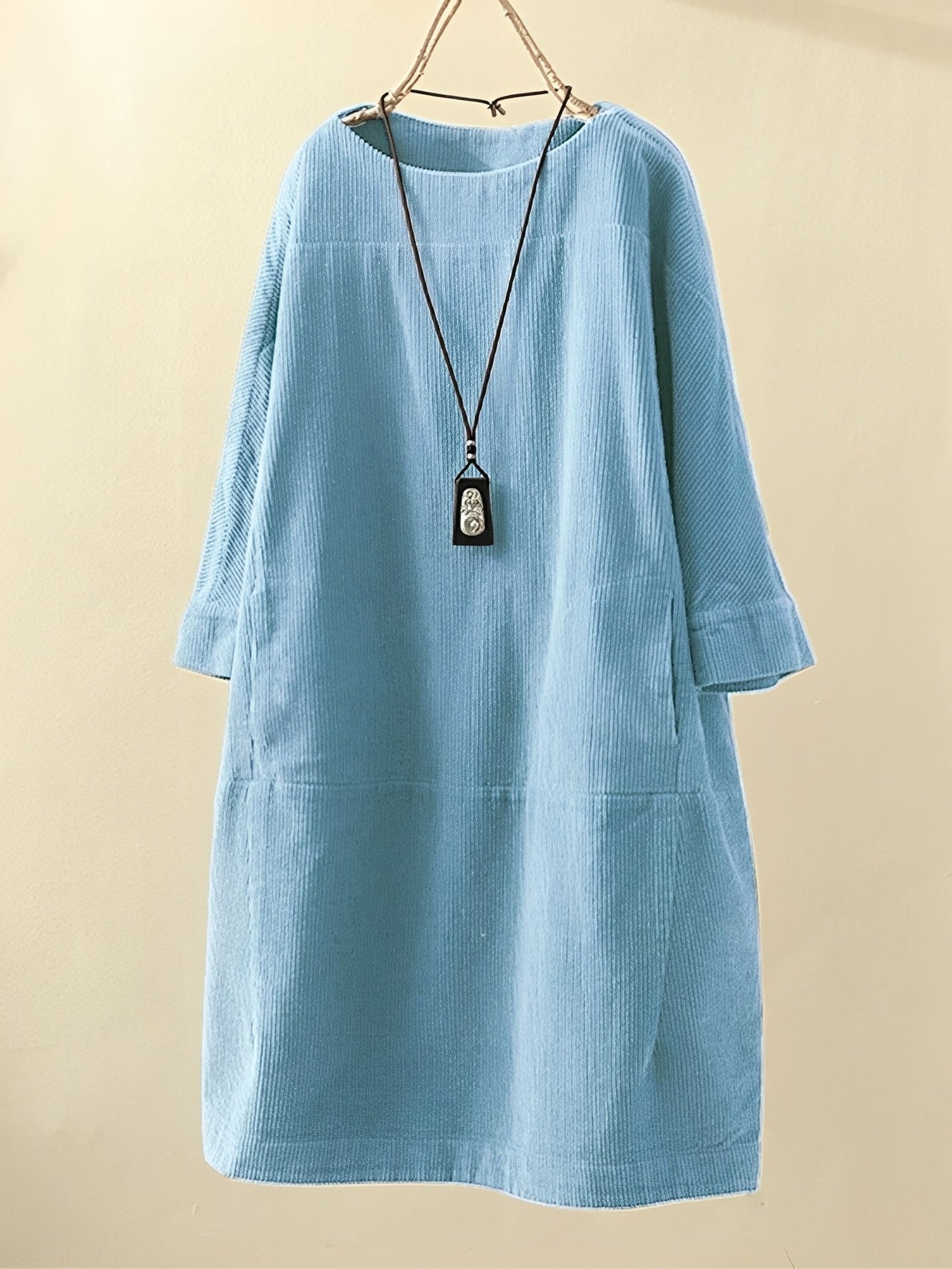 Cordkleid Damen A-Linie Lockeres Sommerkleid - BerlinGlamour