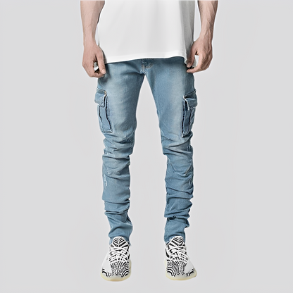 Herren Jeans Bequem Vieltaschen Denim - BerlinGlamour