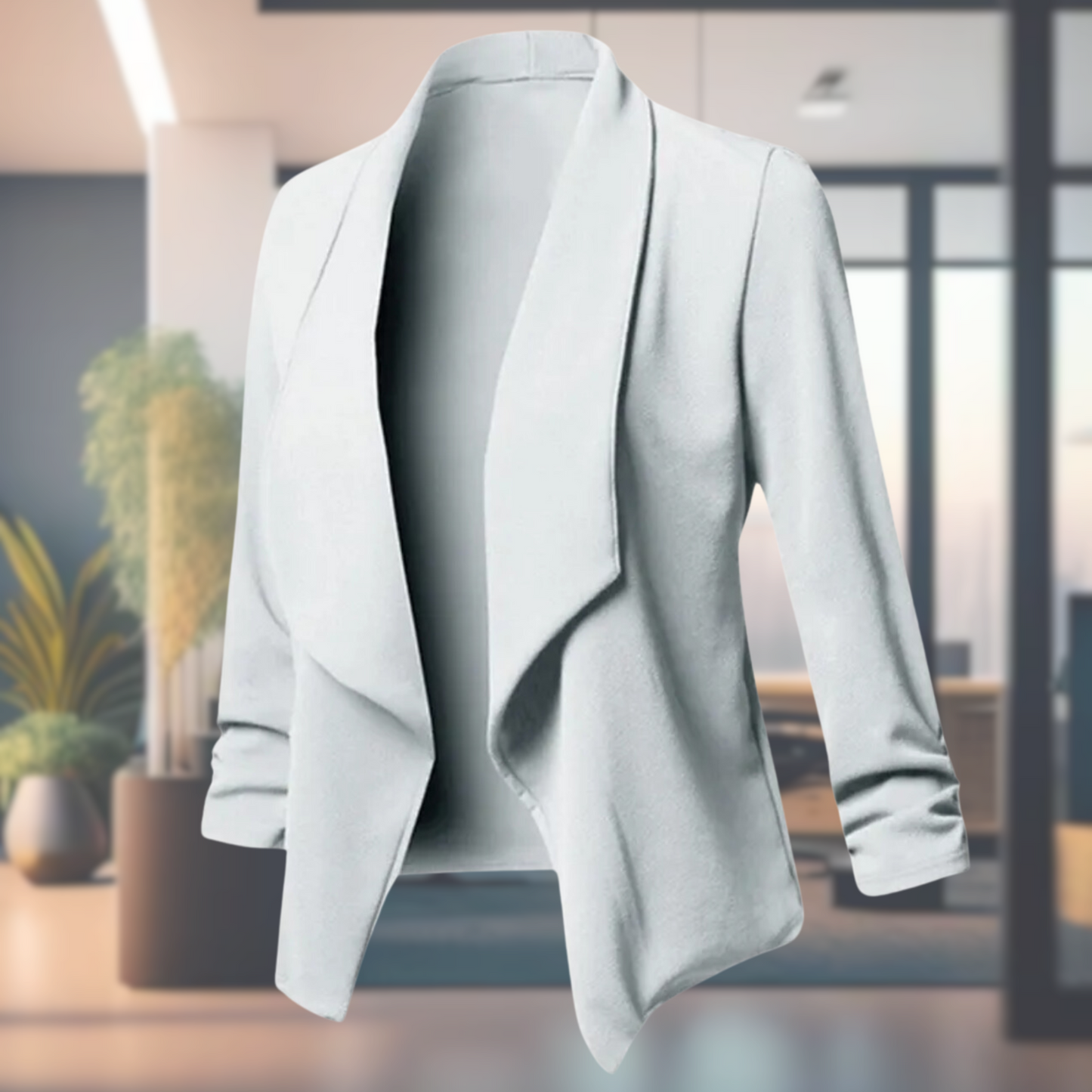 Damenblazer Langärmlig Elegante Businessjacke