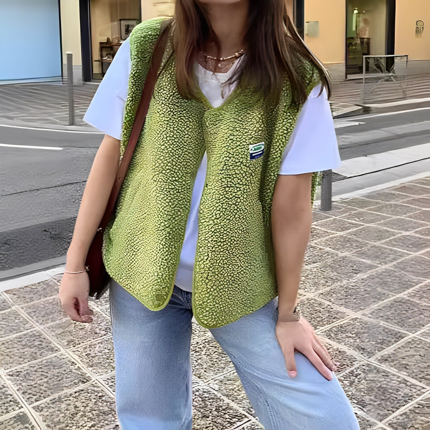 Gewebter Damen-Cardigan Offen Strick Modern