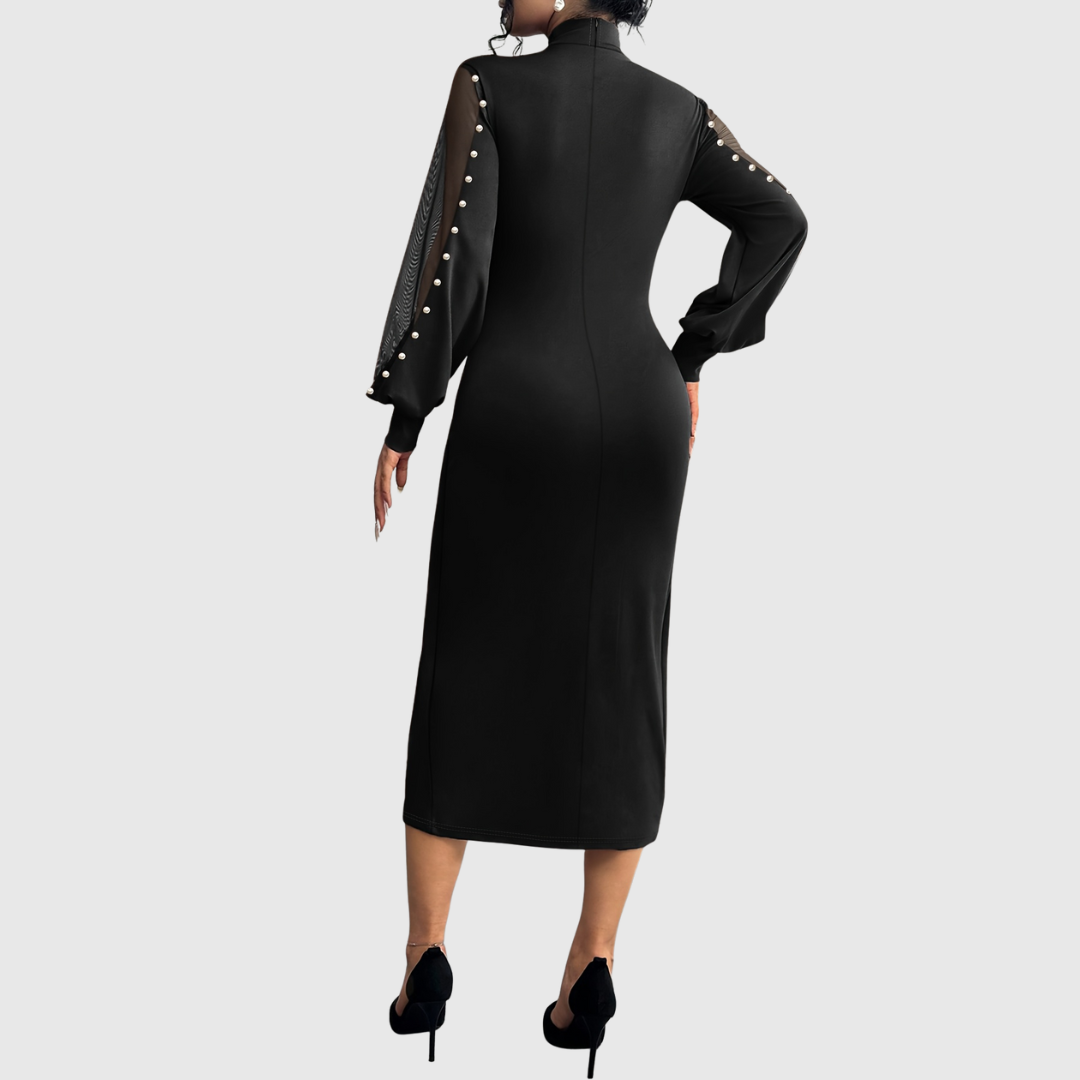 Elegantes Abendkleid mit Fließenden Ärmeln Lang