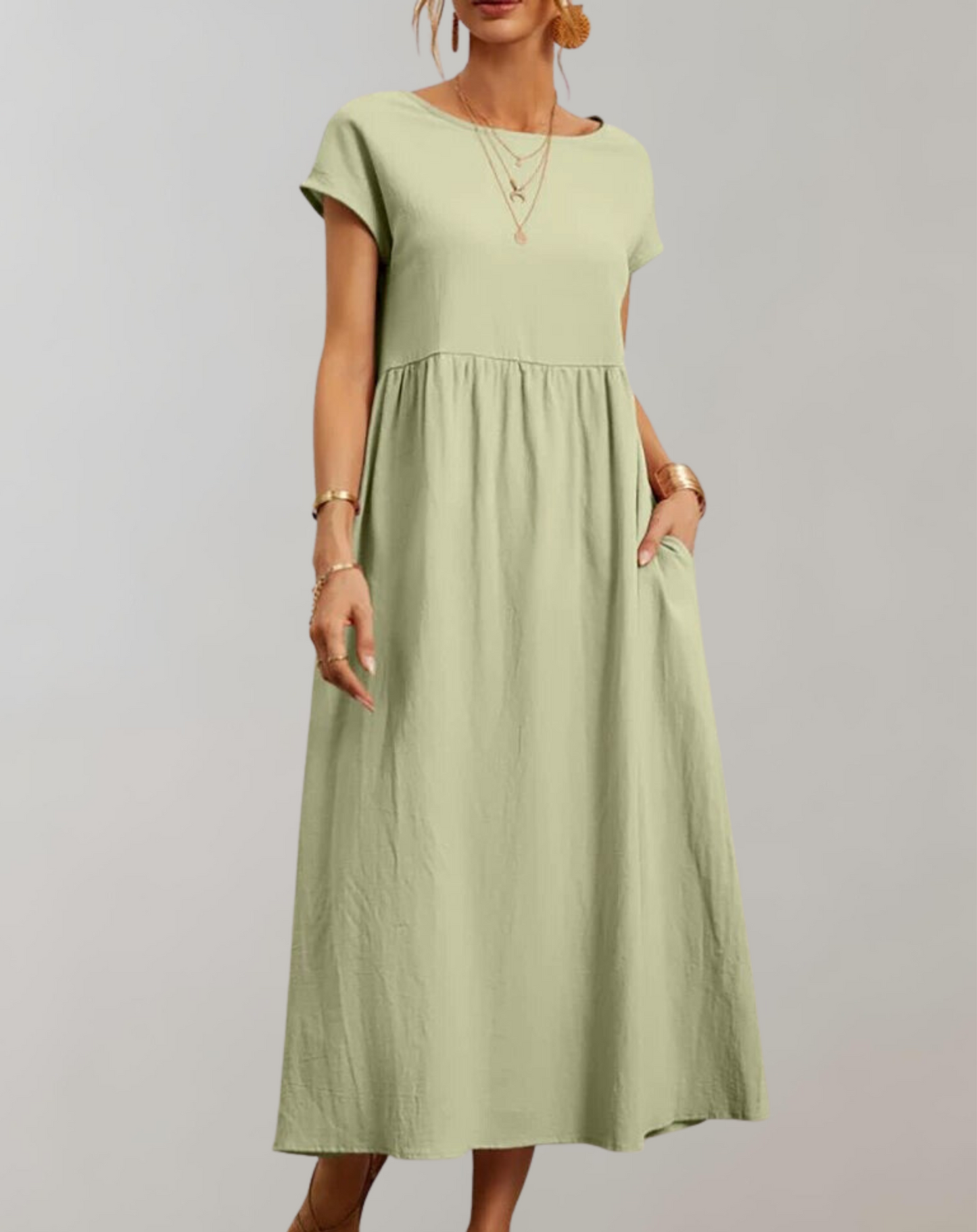 Klassisches Midi-Kleid im Vintage-Stil