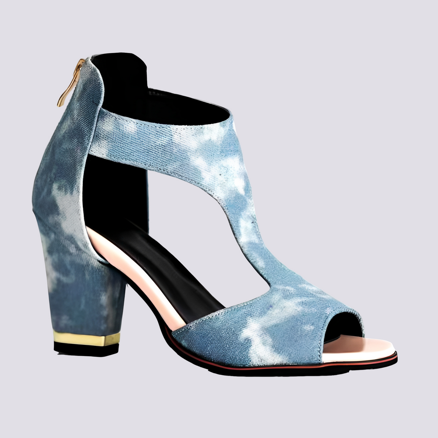 Damen Sandaletten Elegante Reißverschluss Schuhe