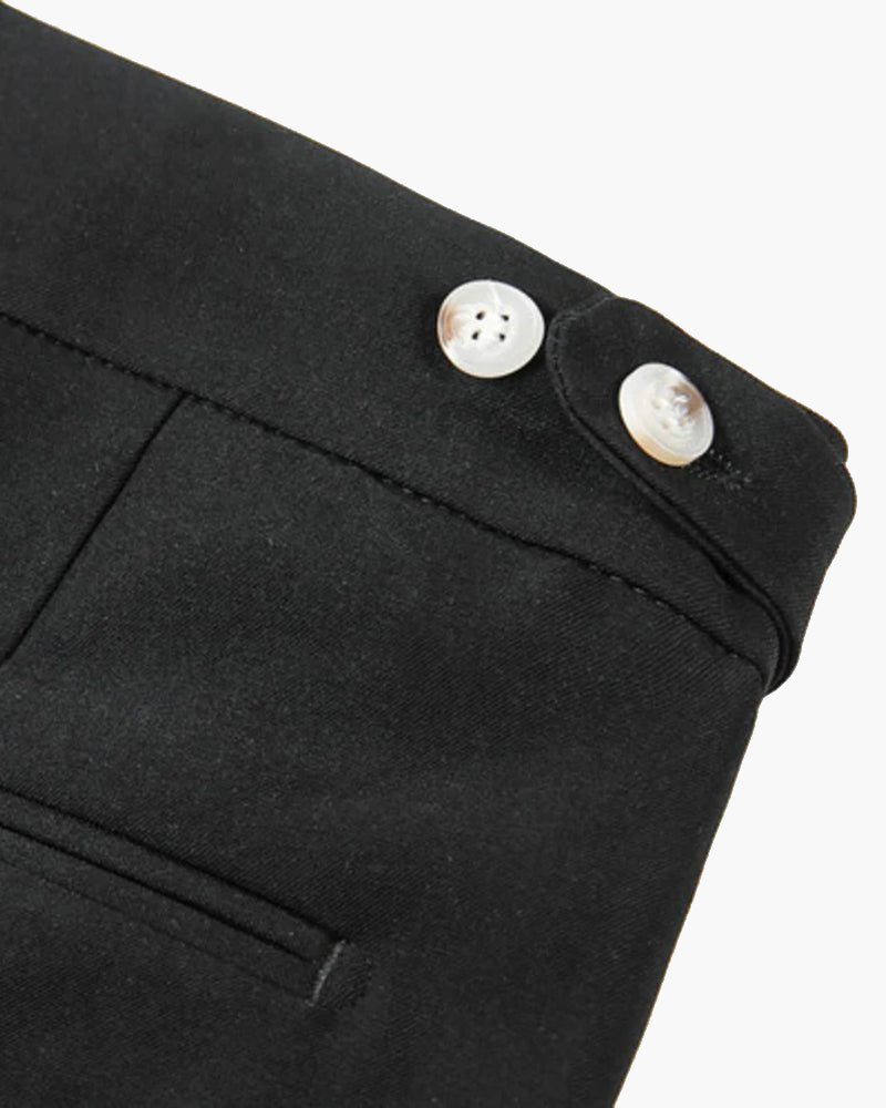 Maßgeschneiderte Plisseeshorts mit Seitenschnallen Elegant