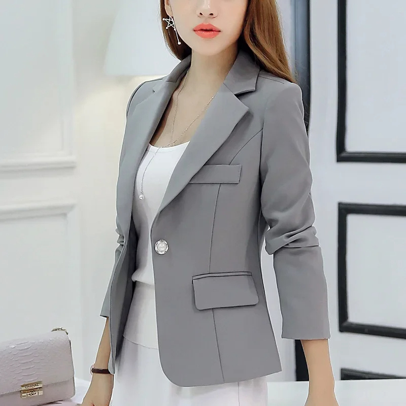 Damenblazer Eleganter Business Blazer Schwarz