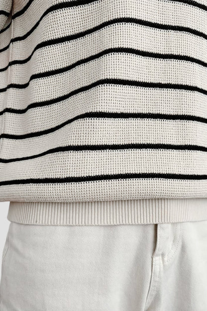 Herren Poloshirt Kurzarm Gestreift Klassisch