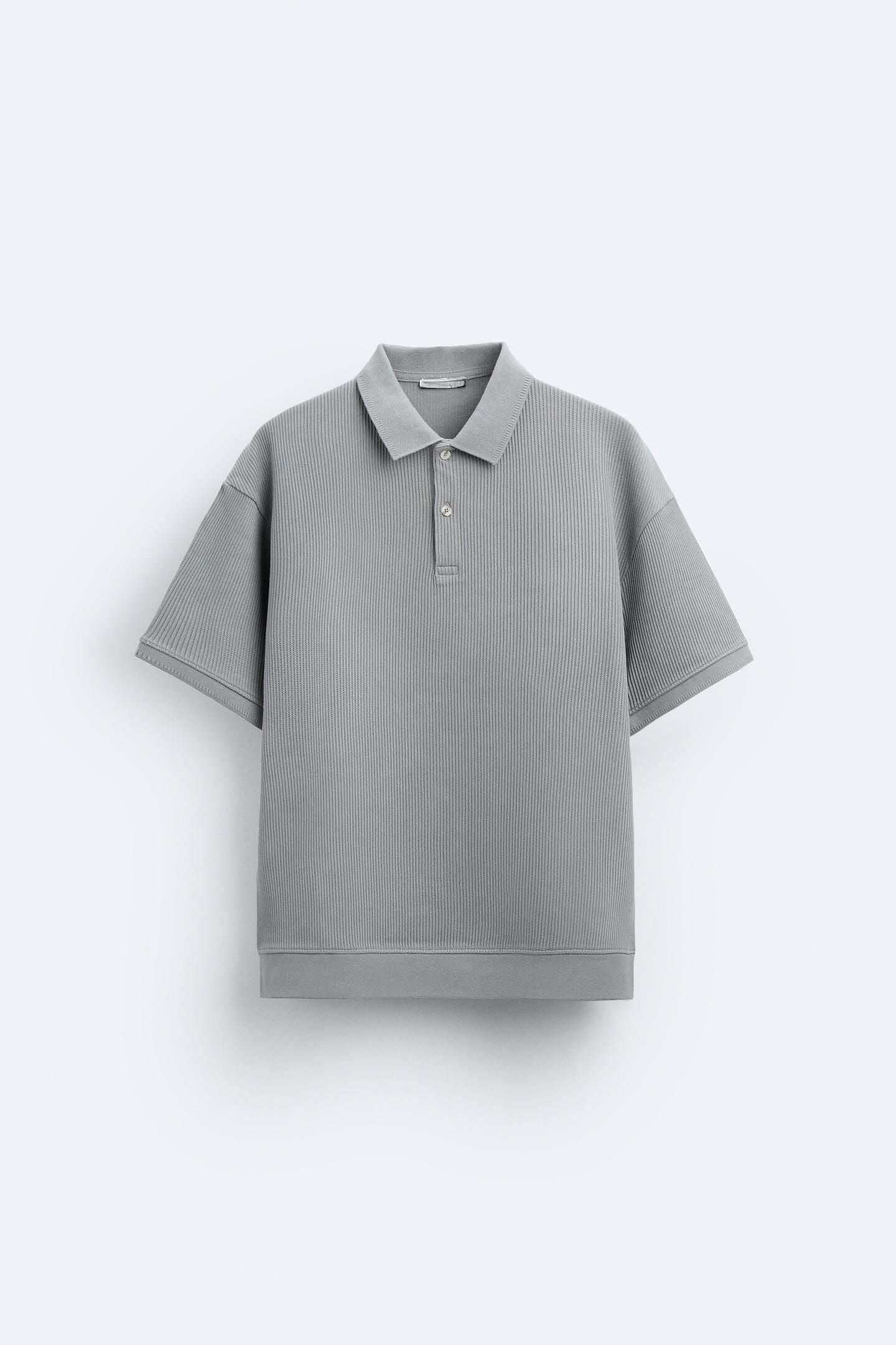 Kurzärmliges Poloshirt Weiß Bequem Minimalistisch