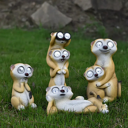 Solare Lichtfiguren Erdmännchen Dekoration Garten