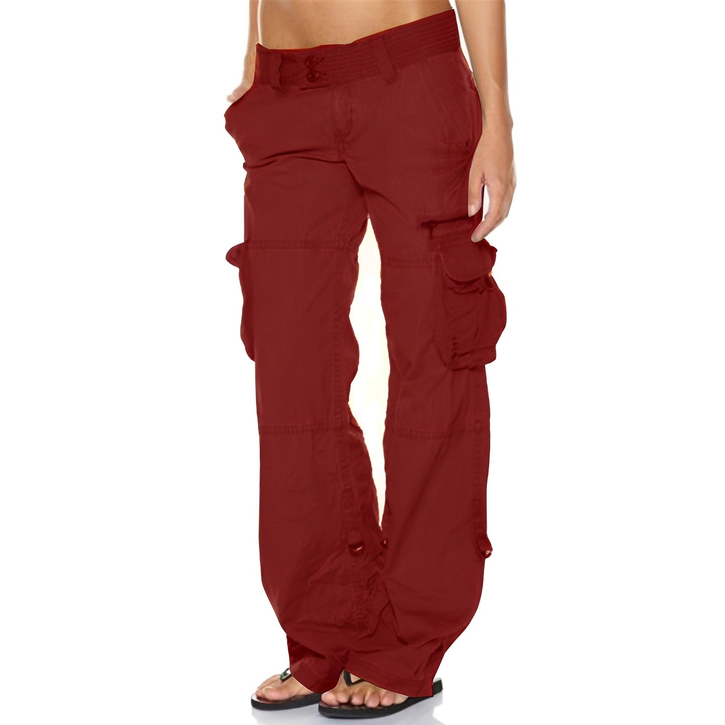 Damen Cargohose Bequem Locker Sitzend Modisch