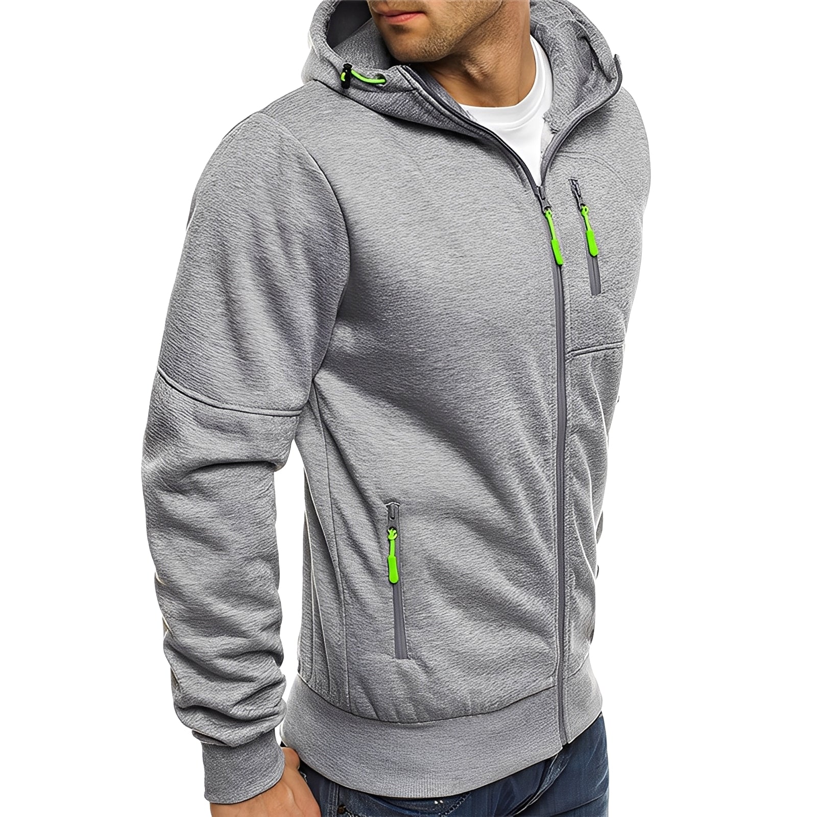 Herren Fleecejacke Modern mit Kapuze Warm - BerlinGlamour