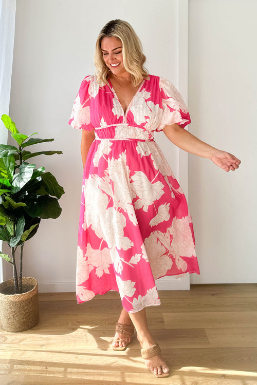 Langärmeliges Maxi-Kleid mit Liebe-Print