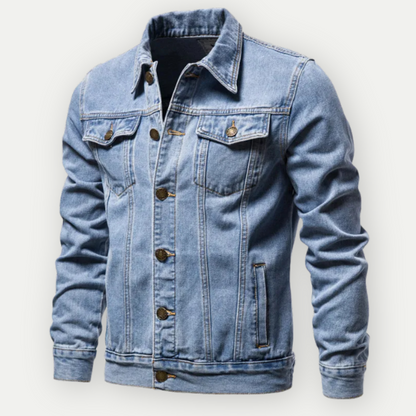 Herren Denim Jacke Klassisch Trucker Style