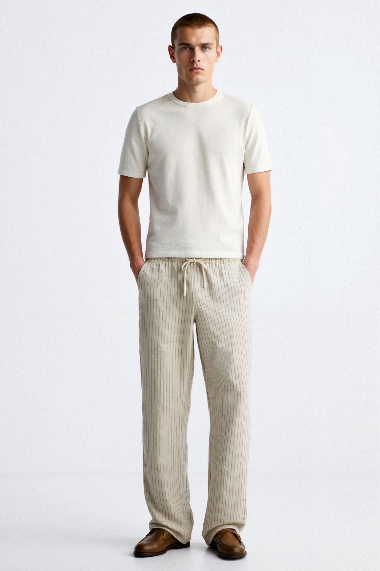 Herren Loungehose Nadelstreifen Modern Oldschool Stil
