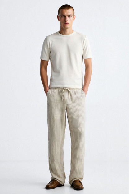 Herren Loungehose Nadelstreifen Modern Oldschool Stil