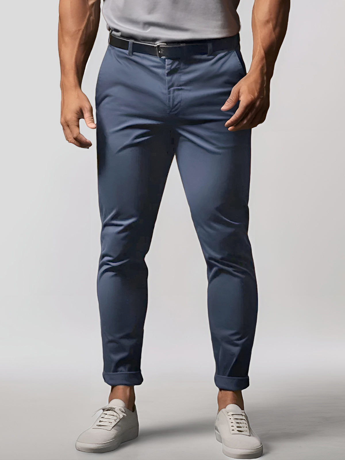 Herren Chino Hose Dehnbar Baumwolle Bequem