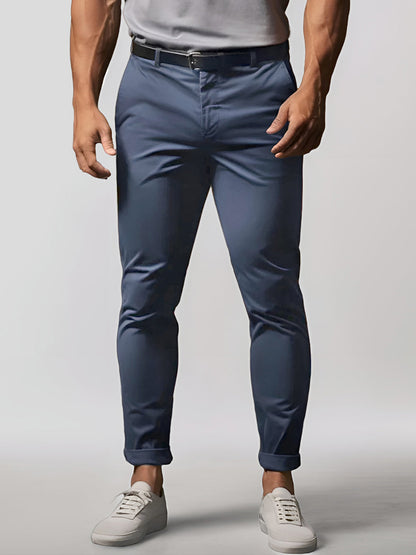 Herren Chino Hose Dehnbar Baumwolle Bequem