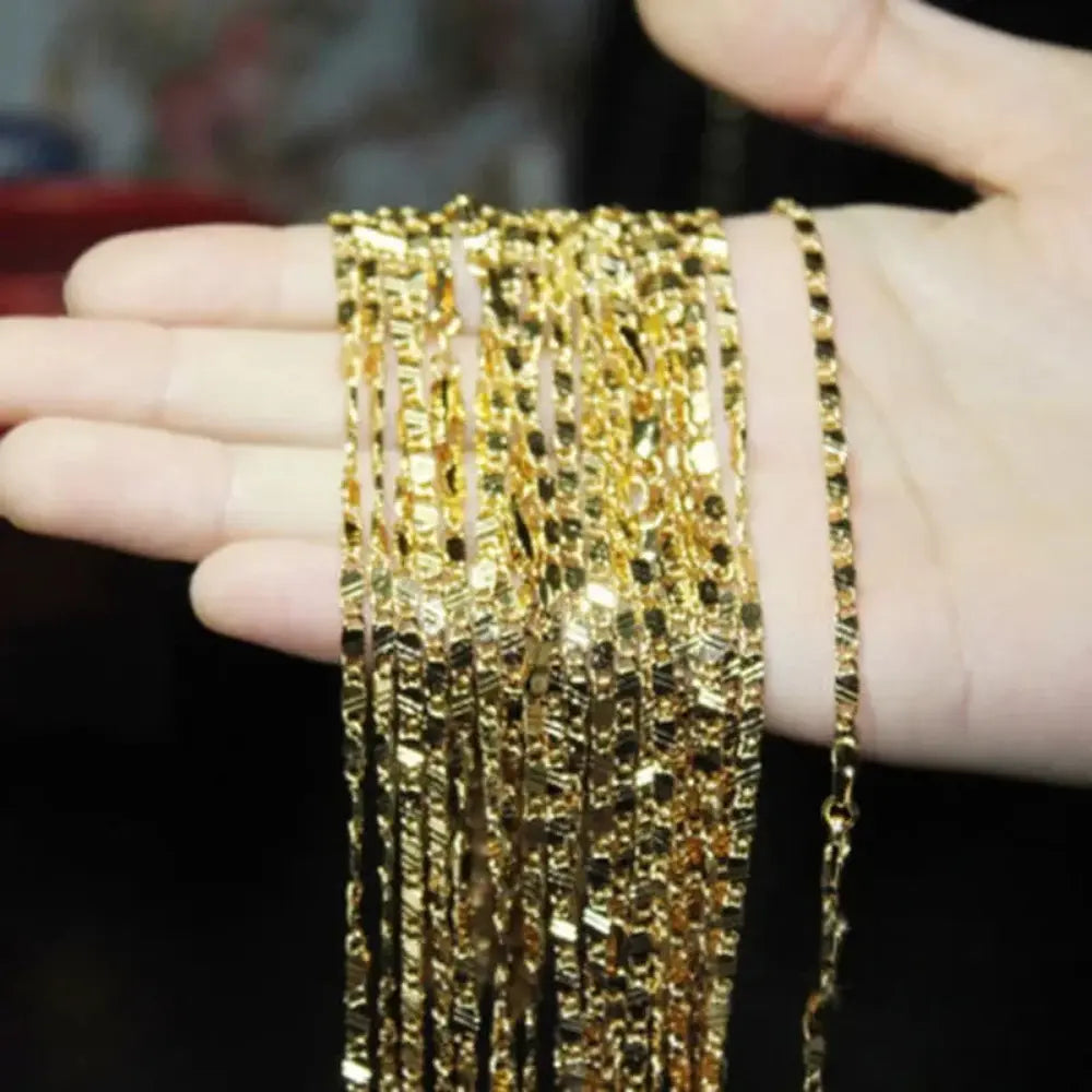 18K Goldgefüllte Kette Damen Glamour Schmuck