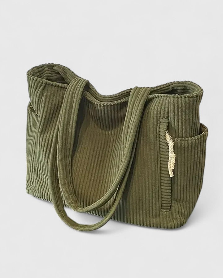 Damen Handtasche Ripp Optik Lederimitat