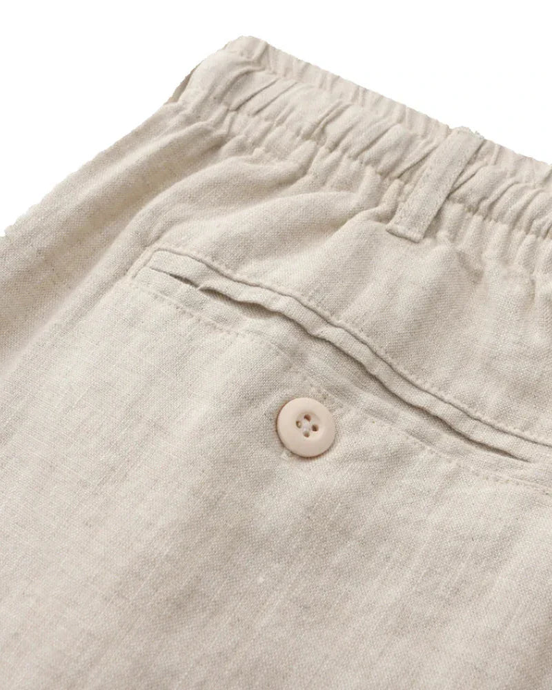 Männer Sommer Outfit Leinenhemd Shorts Sonnenbrille