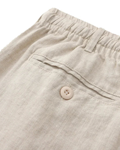 Männer Sommer Outfit Leinenhemd Shorts Sonnenbrille