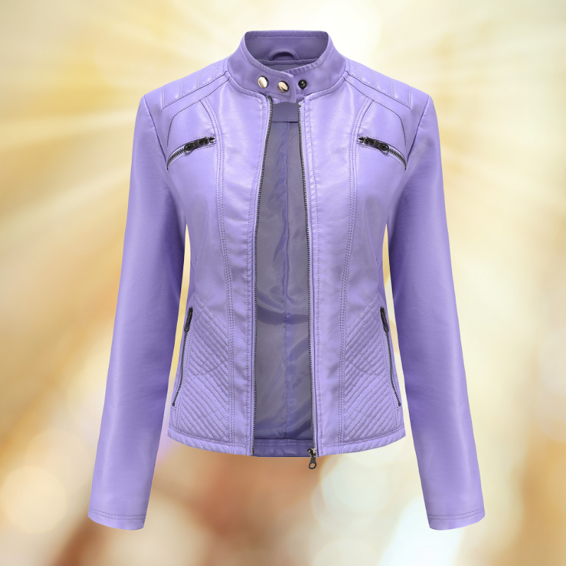 Damen Lederjacke Übergangsjacke Bequem Leder