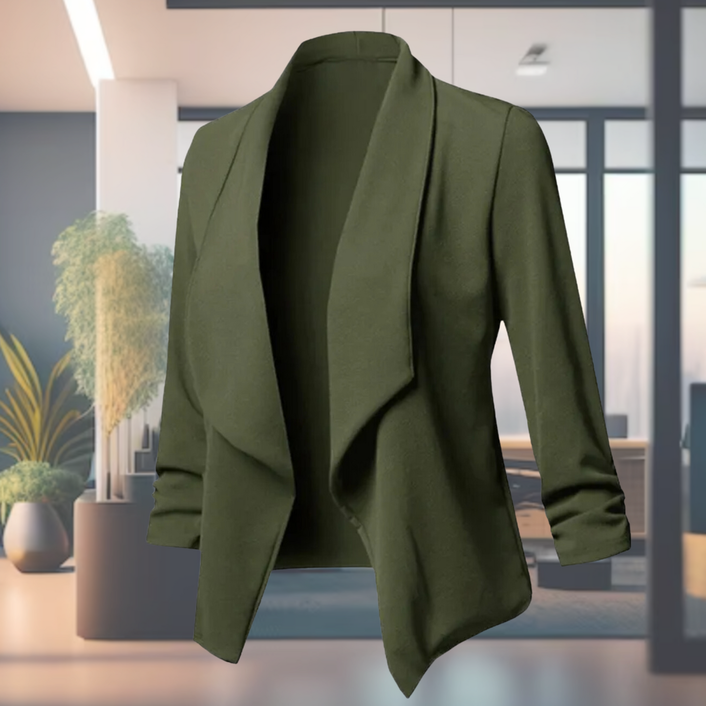 Damenblazer Langärmlig Elegante Businessjacke